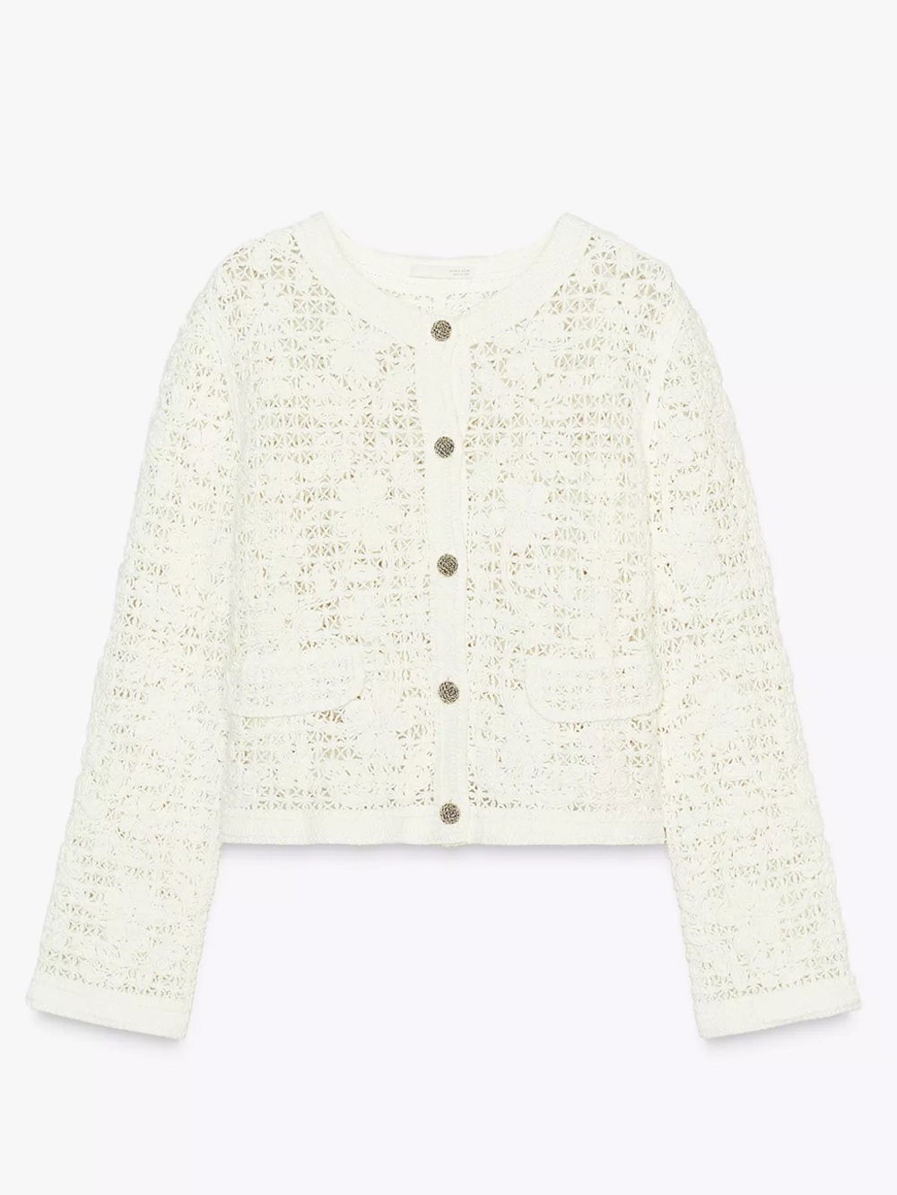 Zara Crochet Button Jacket